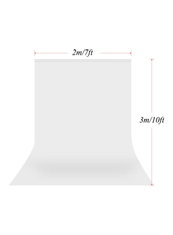 ستارةٌ خلفية للتصوير الفوتوجرافي قابلة للغسل من البوليستر والقطن مع 3 مشابك خلفية أبيض - Image 2