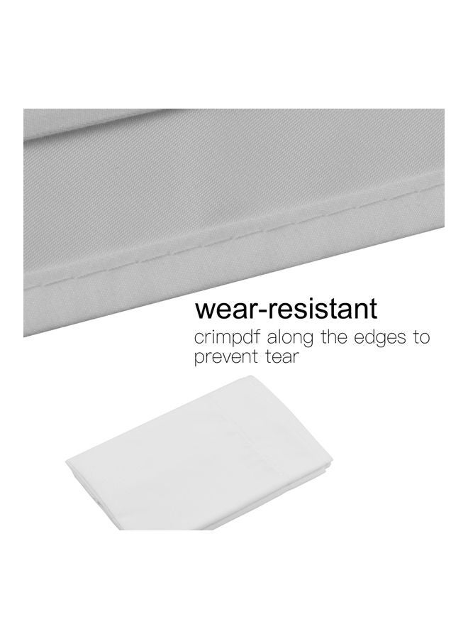 ستارةٌ خلفية للتصوير الفوتوجرافي قابلة للغسل من البوليستر والقطن مع 3 مشابك خلفية أبيض - Image 3