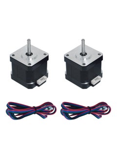 2 Pieces 42 Stepper Motor High Torque Hybrid 2 Phase 1.8 Degree Step Angle 4-Lead with 1 Meter Cable for 3D Printer Black - v1613906414/N44655558A_1