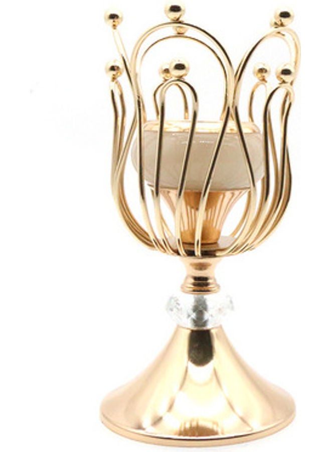 Beauenty Candle Holder Gold 16x8cm