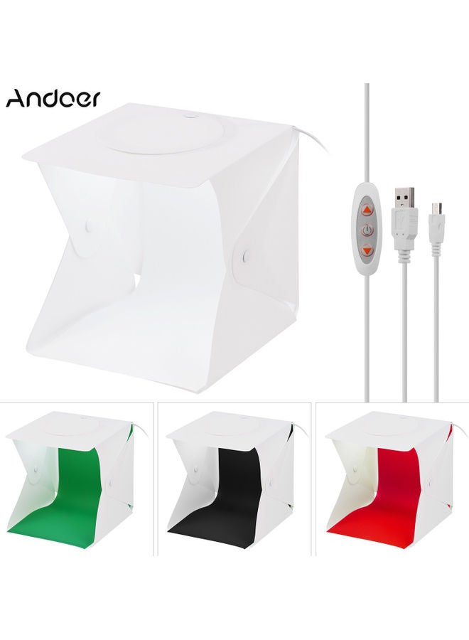 ANDOER Fold-able Studio Light Box LED Photo Photography Shooting Tent White - Image 1