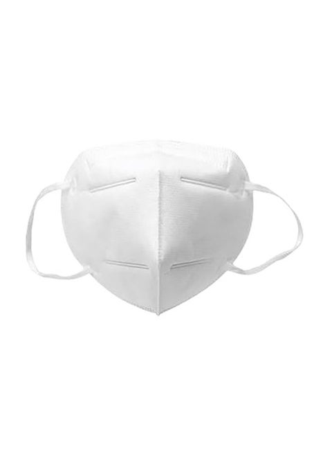20-Piece 5 Layers Medical Mask With Nose Support Set white 10cm