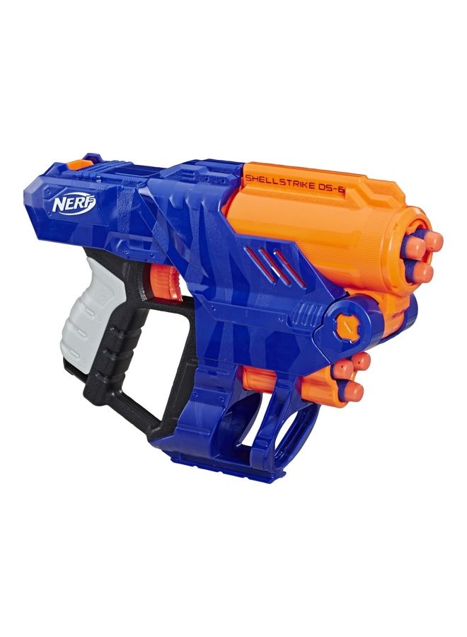 NERF Elite Shells-Trike Ds 6 Blaster With Darts 6.6 x 33.02cm - Image 1
