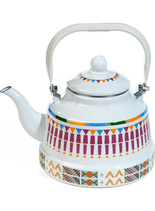 AL RIMAYA Camping Enamel Kettle 18.5x13.5x18cm  - Image 1