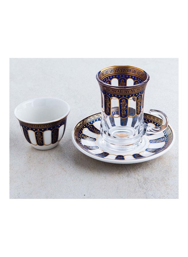 AL RIMAYA 6-Piece Camnping Gahwa Cap Saucer Set 20x10x15cm