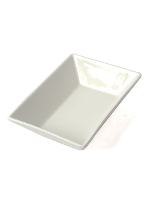 Porcelain Serving Rectangle Plate White 9x12cm