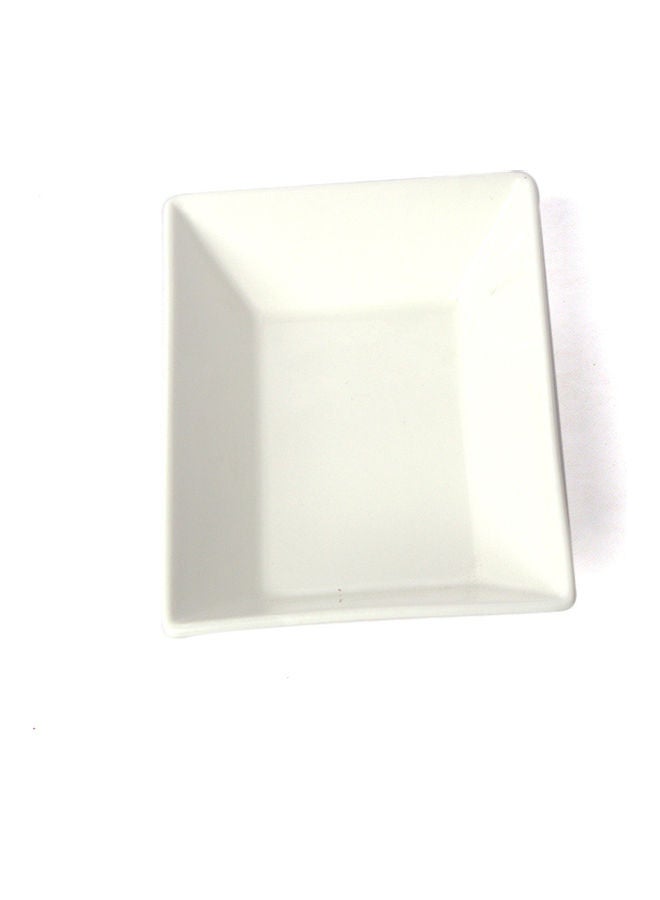 Squalo Porcelain Serving Rectangle Plate White 9x12cm - Image 3