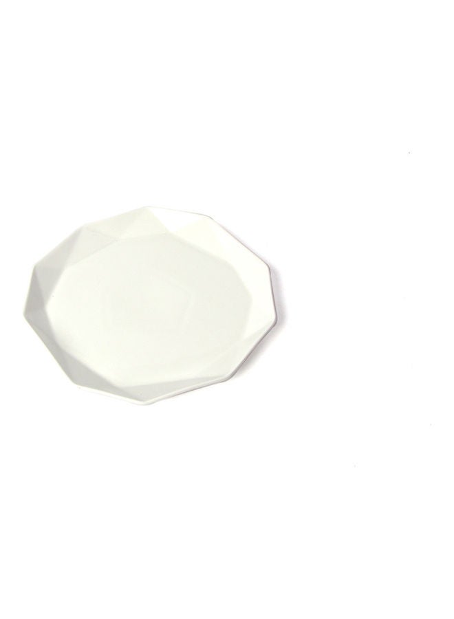 Elegant Porcelain Serving Round Plate With Ribbed Edges White 25cm - v1613925323/N44665163A_4