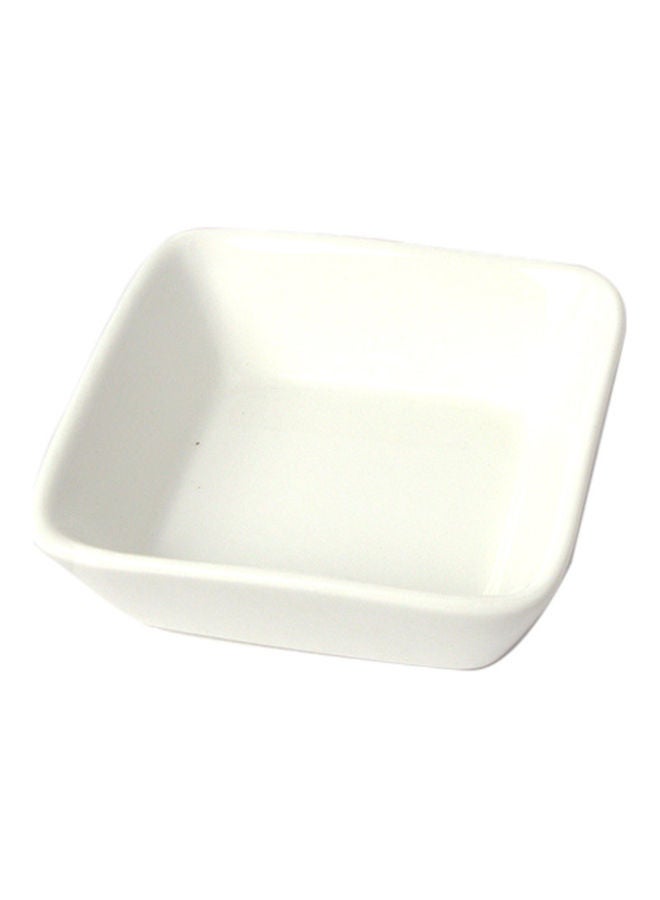 Squalo Porcelain Serving Flat Square Plate White 3.2x10cm - Image 1