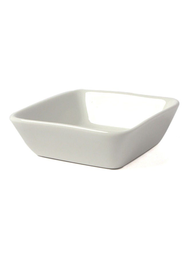 Squalo Porcelain Serving Flat Square Plate White 3.2x10cm - Image 2