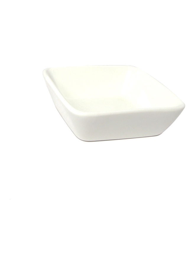 Squalo Porcelain Serving Flat Square Plate White 3.2x10cm - Image 3