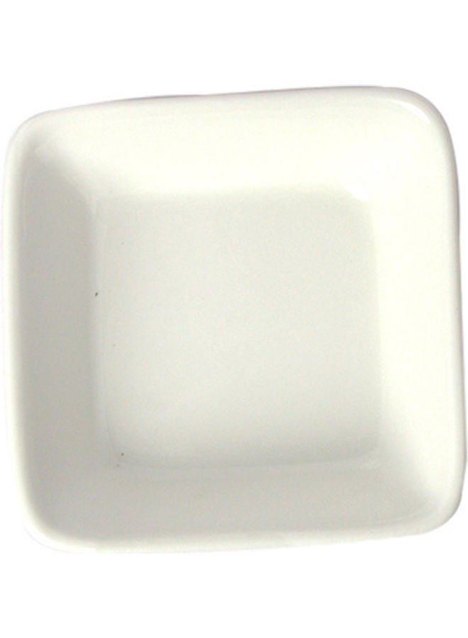 Squalo Porcelain Serving Flat Square Plate White 3.2x10cm - Image 4