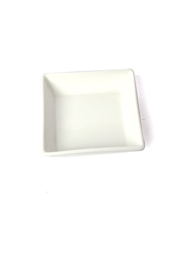 Squalo Porcelain Serving Flat Square Plate White 11.5x3.5cm - Image 4