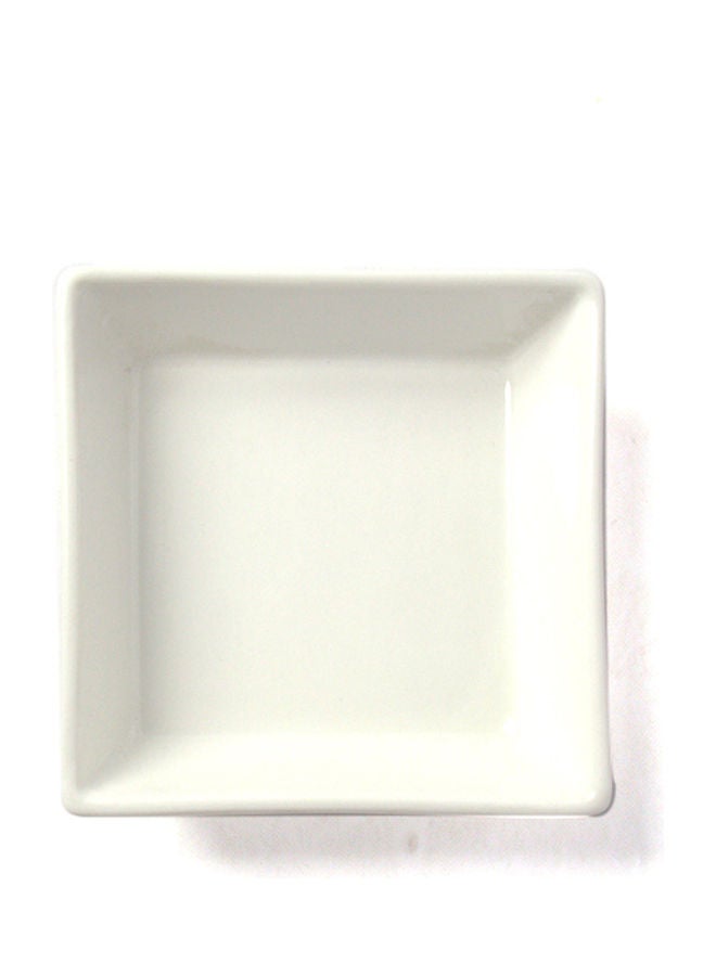 Squalo Porcelain Serving Flat Square Plate White 11.5x3.5cm - Image 5