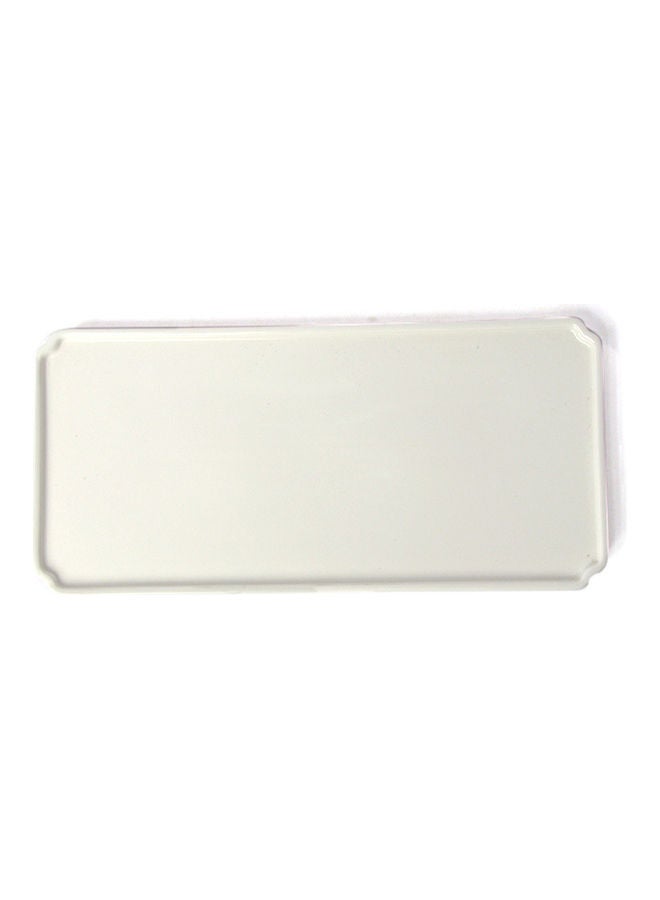 Squalo Porcelain Serving Rectangle Plate White 10x5cm - Image 3