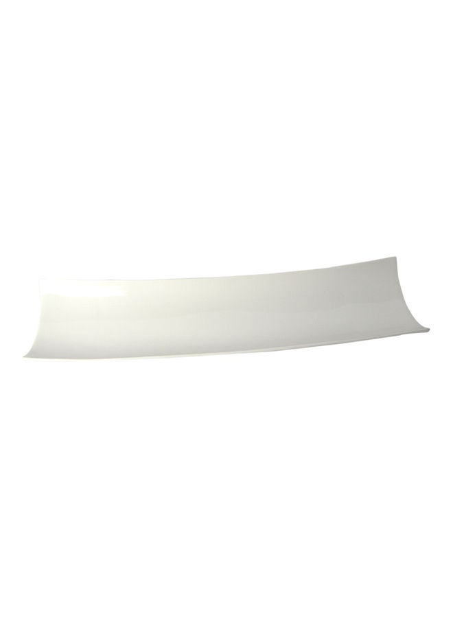 سكوالو طبق تقديم مستطيل مجوف من البورسلين أبيض 44x11.5سم  - Image 4