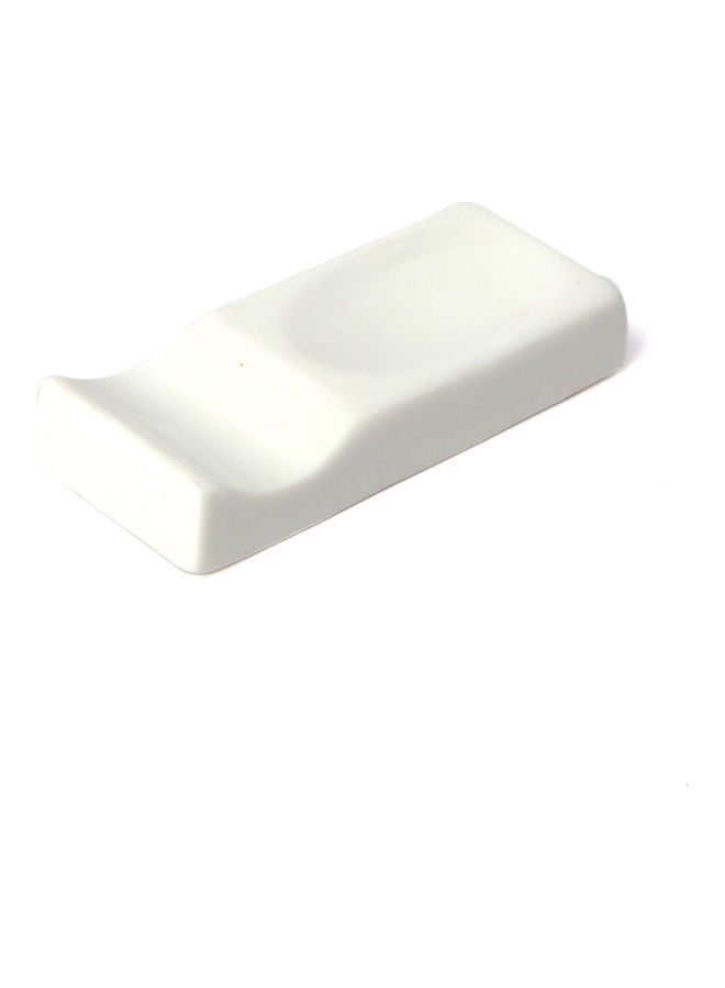 Squalo Porcelain Serving Plate White 3.5x8.5cm - Image 1