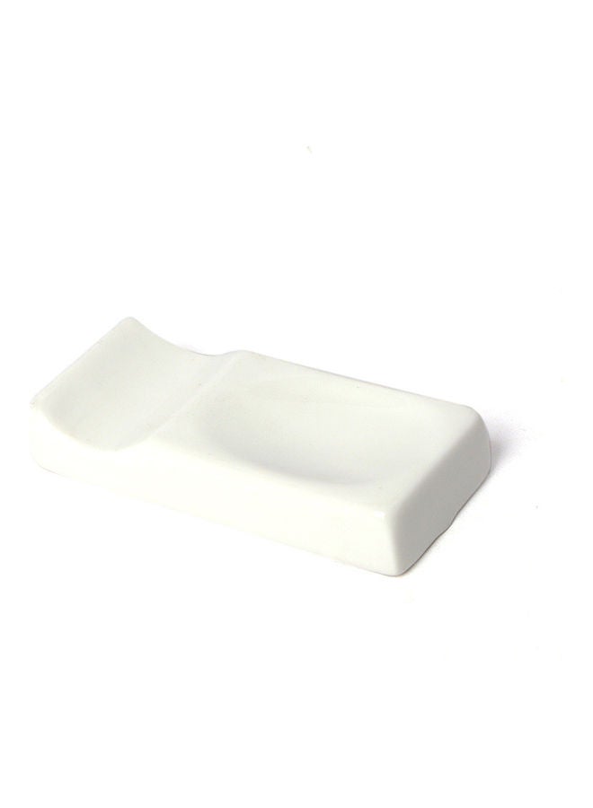 Squalo Porcelain Serving Plate White 3.5x8.5cm - Image 2