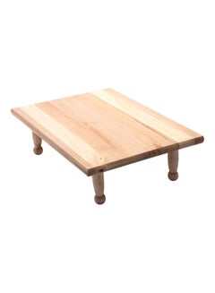 Wooden Rectangular Meat And Fruit Slicing Table Brown 40x30cm
