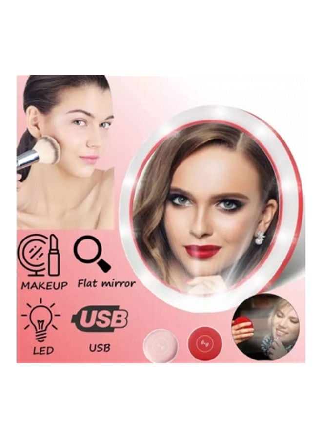 Generic Led Light Mini Makeup Mirror Pink pink  - Image 3