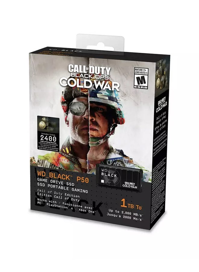 WD - WD_BLACK P50 Game Drive SSD Call of Duty Edition Black 1.0 TB - Image 1