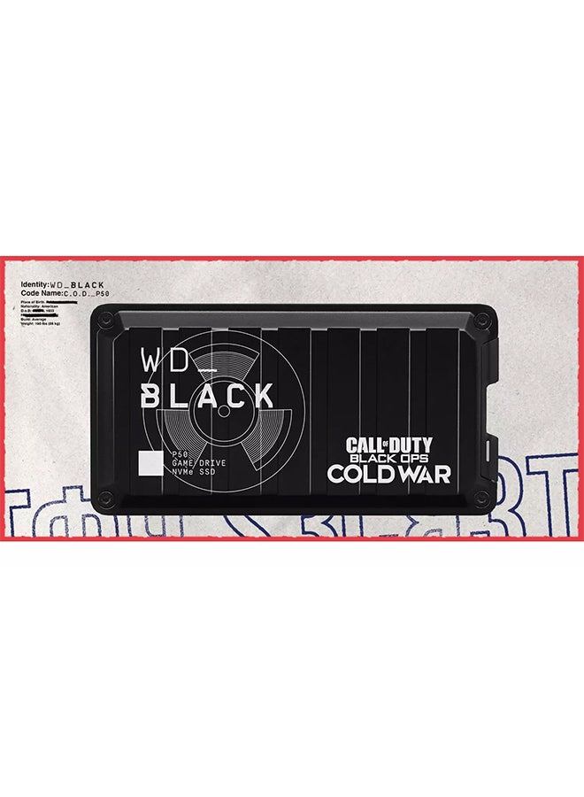WD - WD_BLACK P50 Game Drive SSD Call of Duty Edition Black 1.0 TB - Image 1