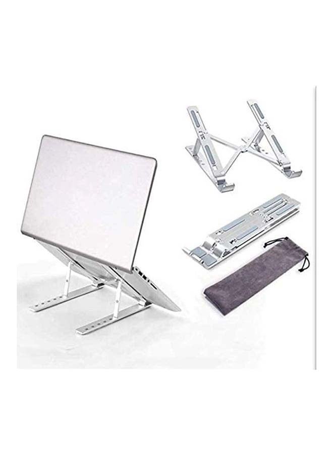 Aluminium Foldable Stand  Notebook Support Laptop Base Macbook Pro Holder Adjustable Bracket silver - Image 3