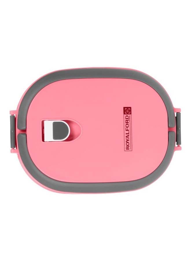 Royalford - Stainless Steel Lunch Box Square Pink 900ml - Image 1
