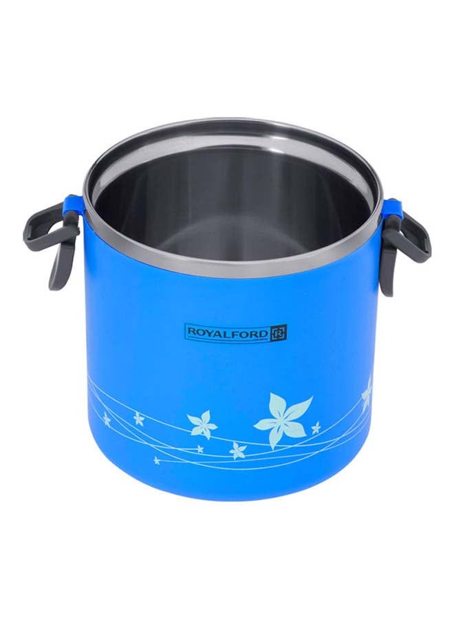 Royalford Stainless Steel Lunch Box 1.8L  Multicolor Stainless Steel Inner 2 In 1 Lunch Box Blue  - Image 5