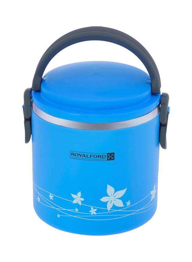 Royalford Stainless Steel Lunch Box 1.8L  Multicolor Stainless Steel Inner 2 In 1 Lunch Box Blue  - Image 4