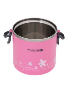 Royalford 2 In 1 Stainless Steel Lunch Box Pink 1.8Liters  - Image 3