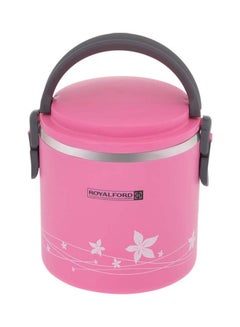 Royalford 2 In 1 Stainless Steel Lunch Box Pink 1.8Liters  - Image 4
