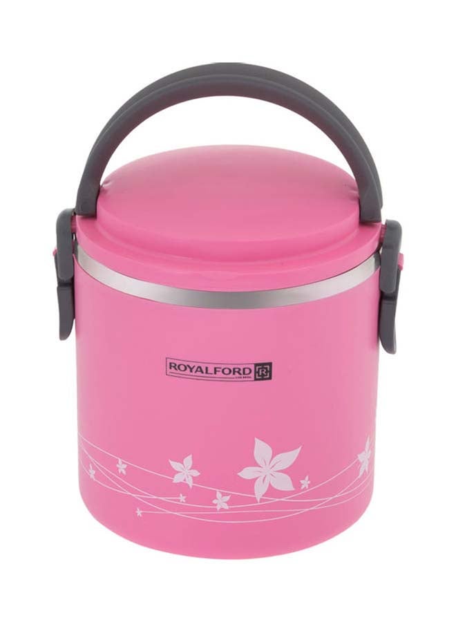 Royalford 2 In 1 Stainless Steel Lunch Box Pink 1.8Liters  - Image 4