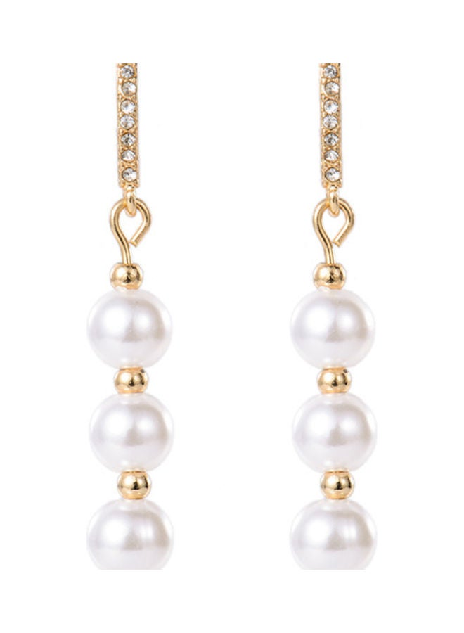 J&J Pearl Beaded Dangle Earrings  - Image 1