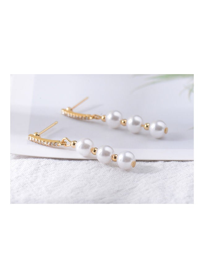 J&J Pearl Beaded Dangle Earrings  - Image 4