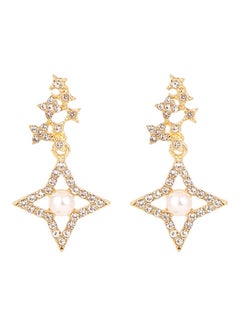 S925 Silver Retro Fashion Luxury Sun Flower Matte Diamond Pearl Earrings - v1613972832/N44666357A_4