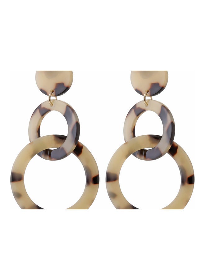 J&J Interlocking Color Leopard Print Earrings  - Image 1