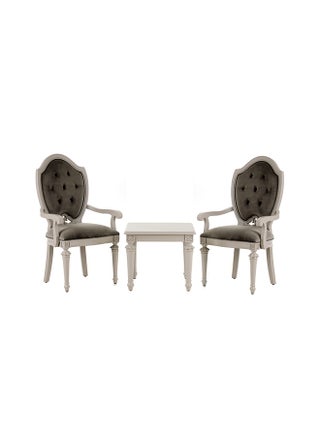 Zakiya Table With 2 Chairs Tea Set White 66 x 52 x 78cm - v1613973332/N43256075A_1