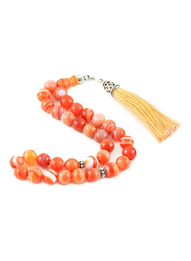 Yemen Agate Prayer Beads with Sterling Silver components  - Image 1