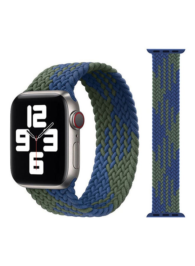 Replacement  Braided Solo Loop Apple Watch Band for 41/40/38 mm Small Blue/Green - v1613976701/N44652206A_1