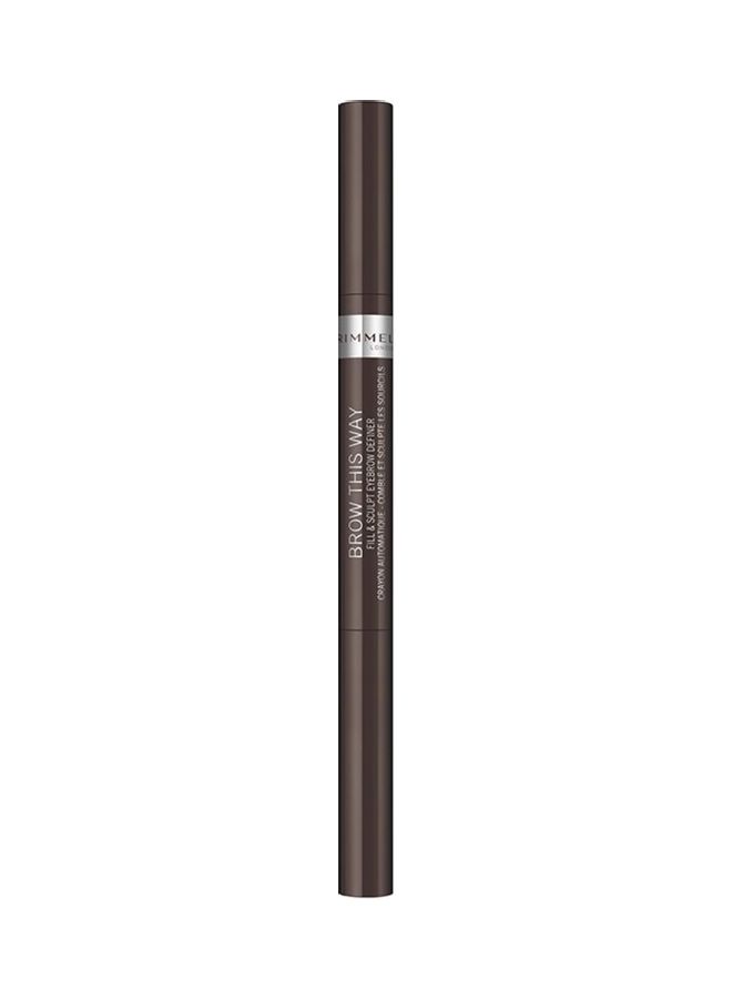 RIMMEL LONDON - Brow This Way Eyebrow Definer 003 Dark Brown - Image 1
