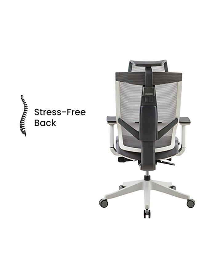 NAVODESK AERO Ergonomic Design Office Chair Light Grey 51cm - Image 4