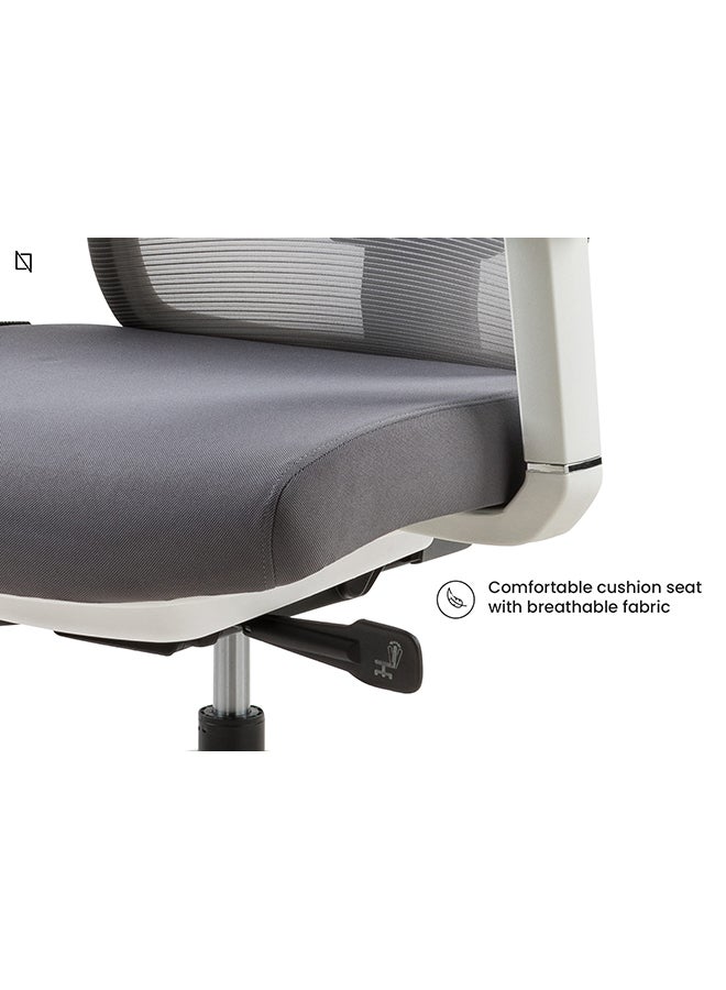 NAVODESK AERO Ergonomic Design Office Chair Light Grey 51cm - Image 5