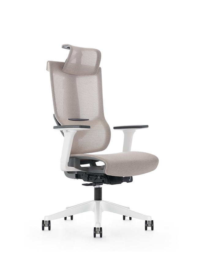NAVODESK AERO Ergonomic Design Office Chair Beige/Grey 51cm - Image 2
