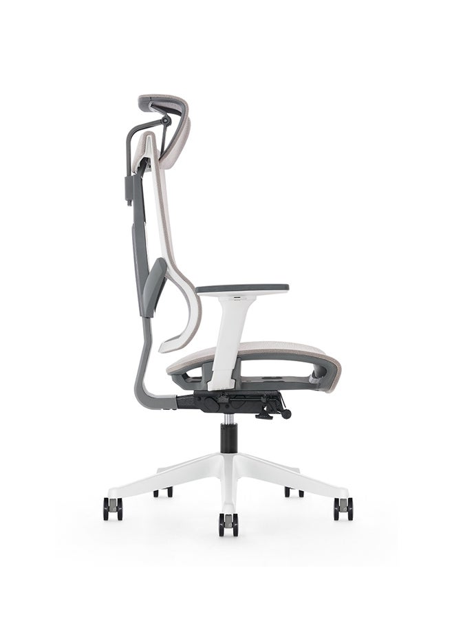 NAVODESK AERO Ergonomic Design Office Chair Beige/Grey 51cm - Image 3