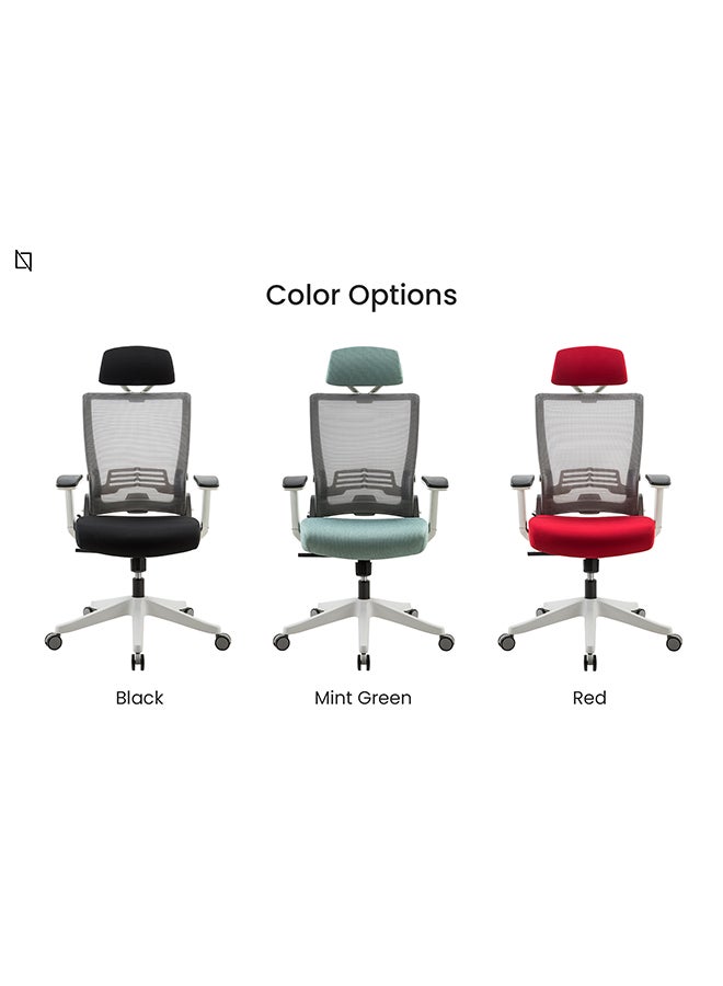 NAVODESK - KIKO Ergonomic Folding Office Chair Black/White 51cm - Image 1