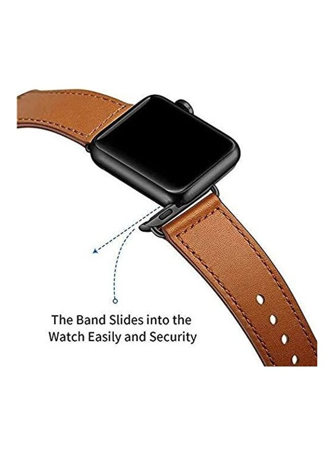 Replacement Band For Apple Watch Series 5 - 42/44mm Brown - Image 2