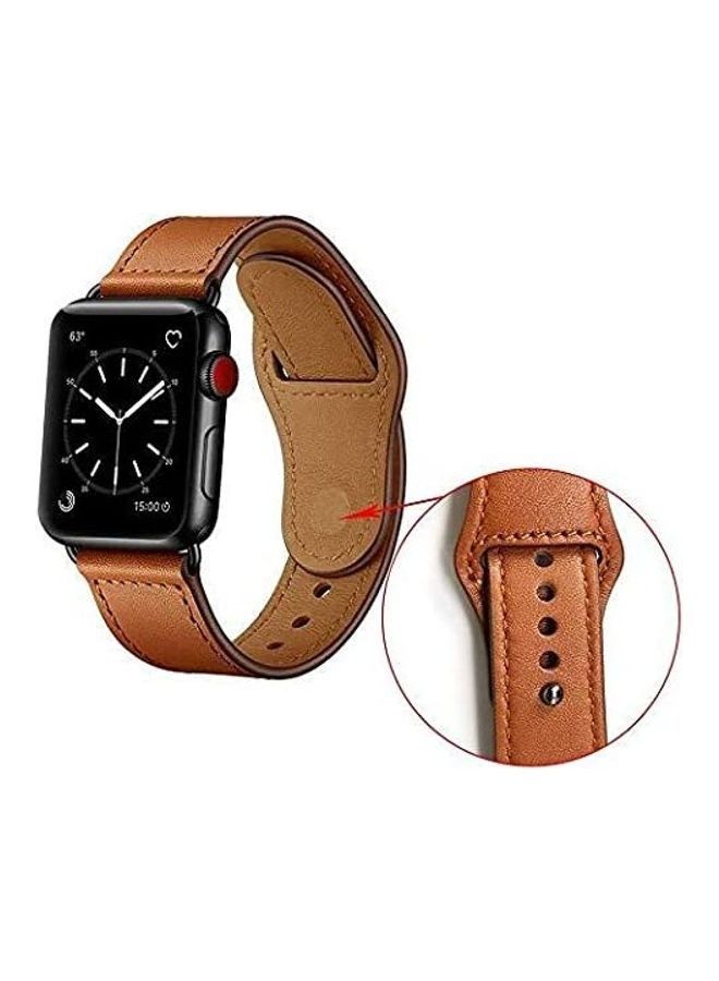 Replacement Band For Apple Watch Series 5 - 42/44mm Brown - Image 4