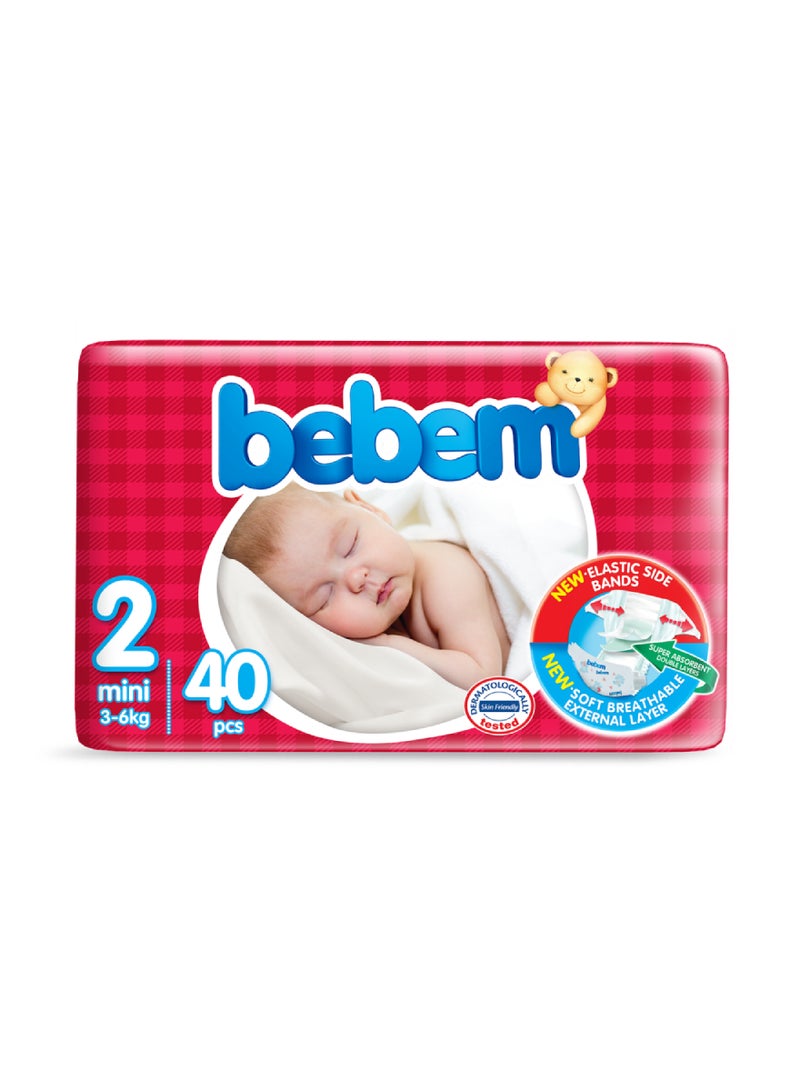 Baby Diapers Value Pack, Mini, 3-6 Kg, Size 2, 40 Counts - v1613986392/N24208501A_1