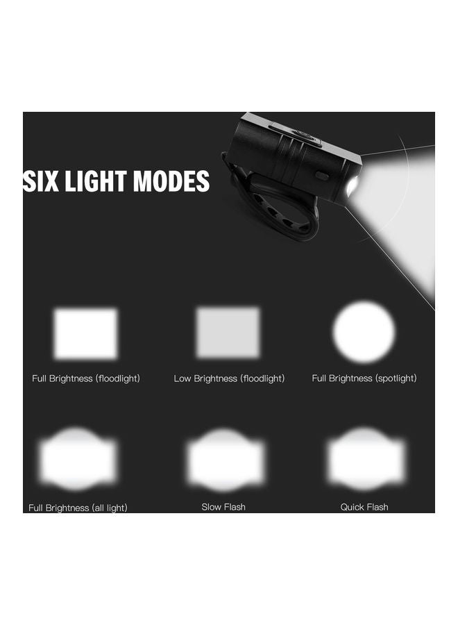 Generic - USB Rechargeable T6 LED Bicycle Light 10.7x10.4x4.6cm - Image 1